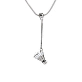 Men's Badminton Shuttlecock Pendant Necklace with Adjustable Snake Chain-HEBE