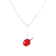 Men's Table Tennis Pendant Necklace with Adjustable Snake Chain-HEBE