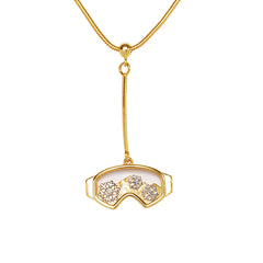 Collier avec pendentif volant de badminton HEBE et chaîne croisée réglable