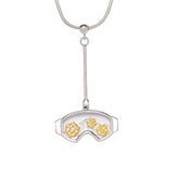 Men's Ski Goggles Pendant Necklace with Adjustable Snake Chain-HEBE