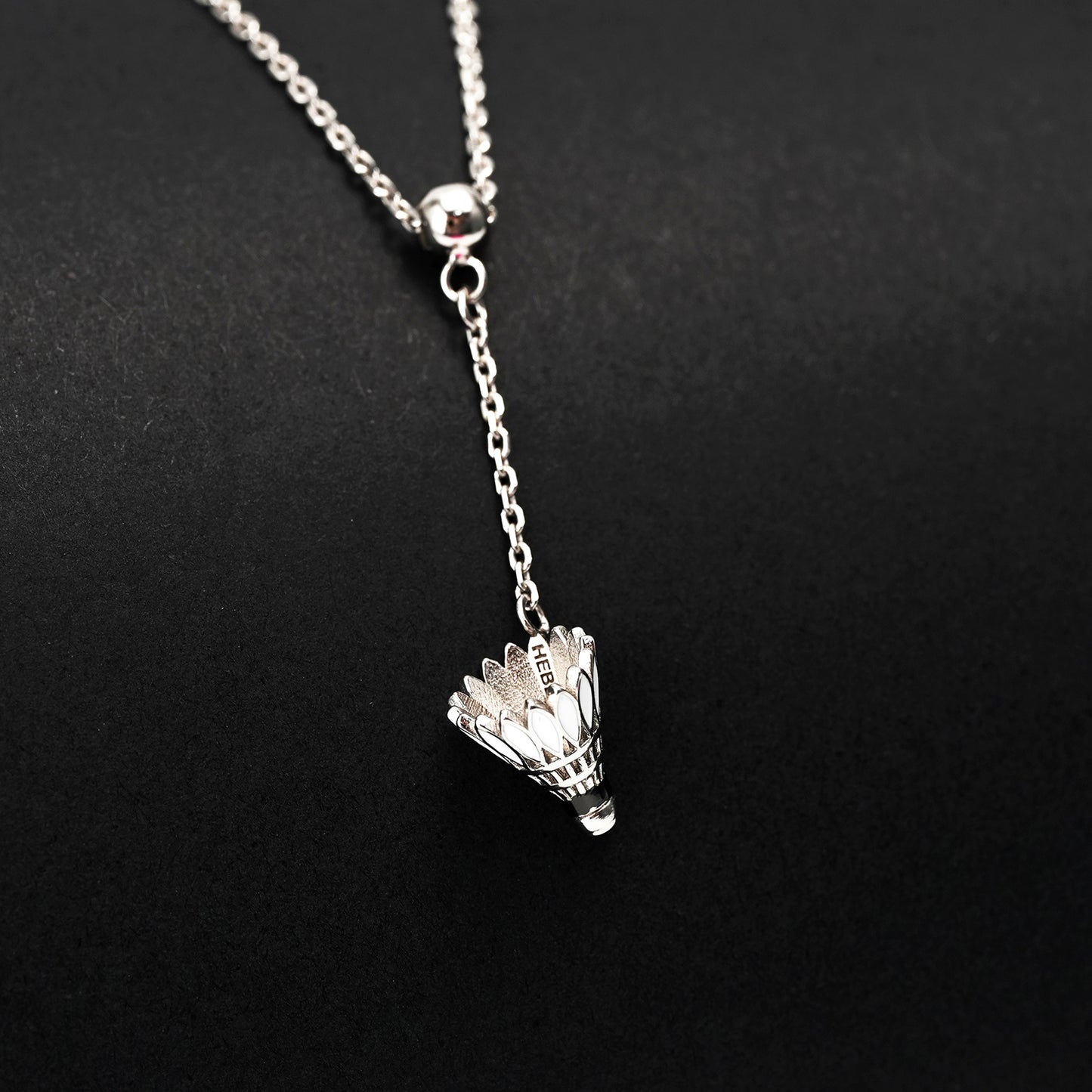 Women's Badminton Shuttlecock Pendant Necklace with Adjustable Cross Chain-HEBE