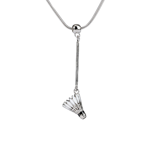 Men's Badminton Shuttlecock Pendant Necklace with Adjustable Snake Chain-HEBE