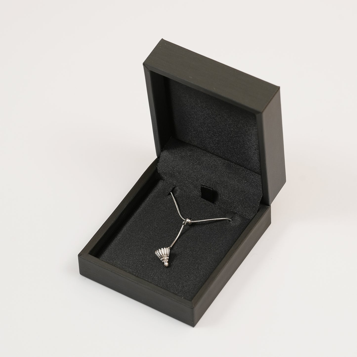 Men's Badminton Shuttlecock Pendant Necklace with Adjustable Snake Chain-HEBE