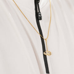 Collier avec pendentif volant de badminton HEBE et chaîne croisée réglable