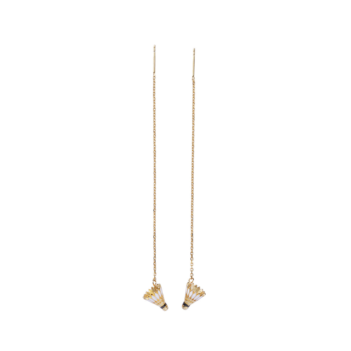 Collier avec pendentif volant de badminton HEBE et chaîne croisée réglable