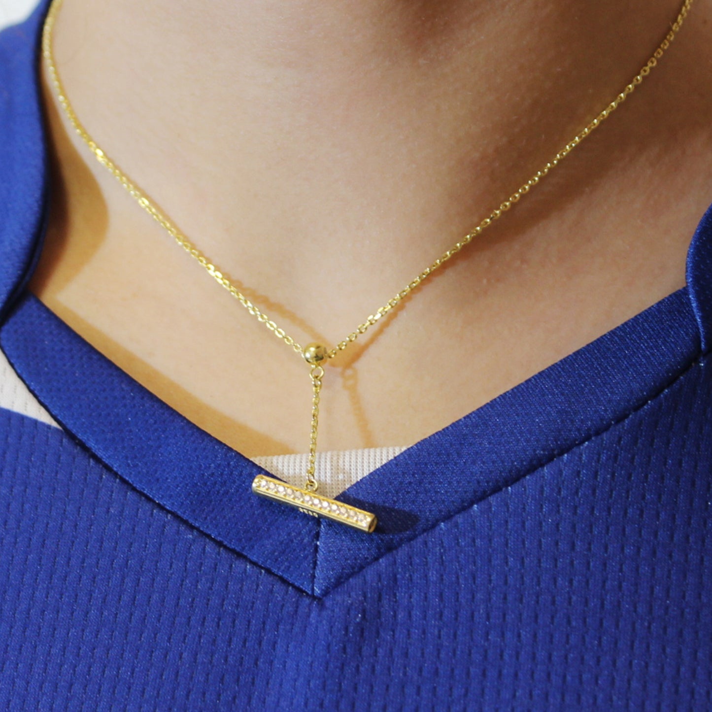 Women's Badminton Bucket Pendant Necklace with Adjustable Cross Chain-HEBE