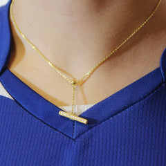 Women's Badminton Bucket Pendant Necklace with Adjustable Cross Chain-HEBE