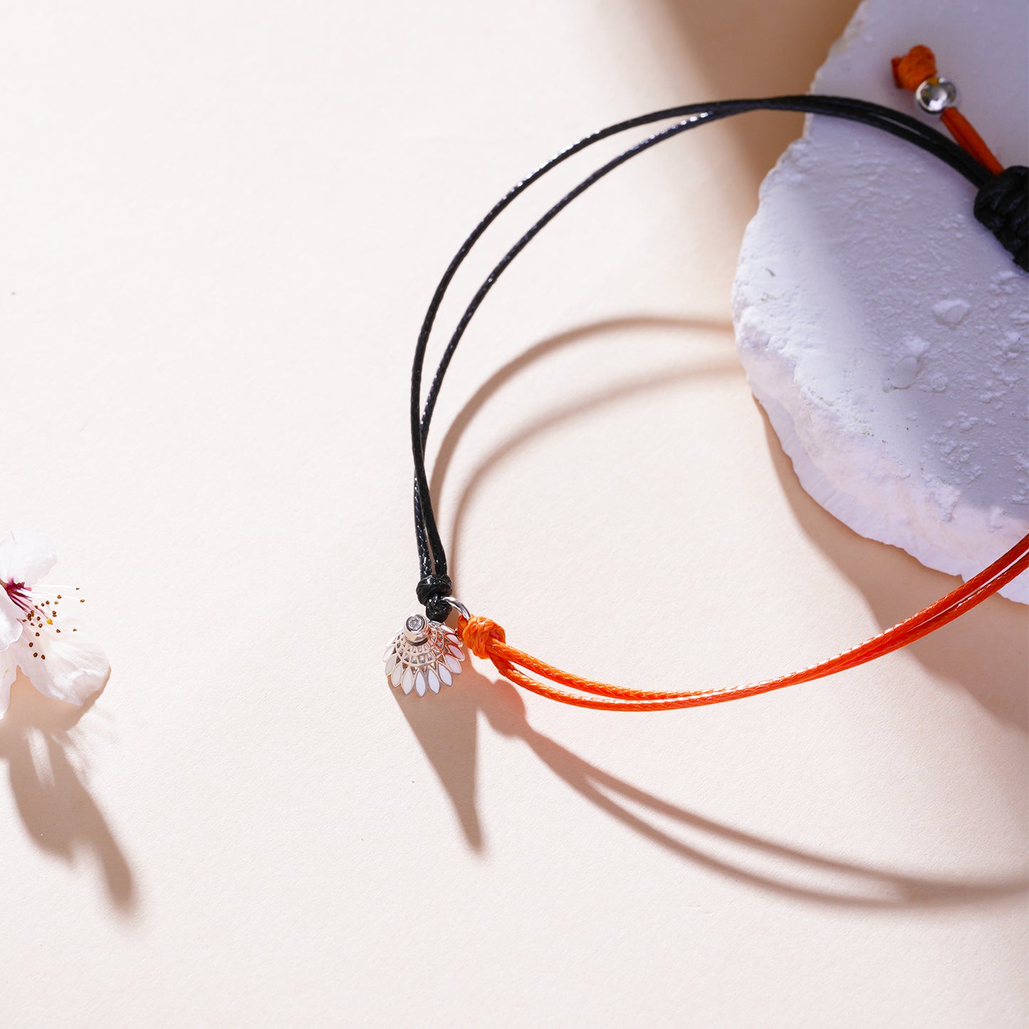 Badminton Shuttlecock Pendant Bracelet with Adjustable Rope Knot-HEBE