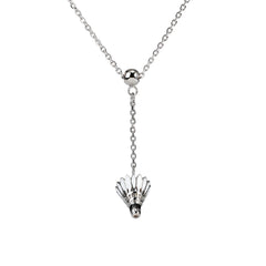 Women's Badminton Shuttlecock Pendant Necklace with Adjustable Cross Chain-HEBE