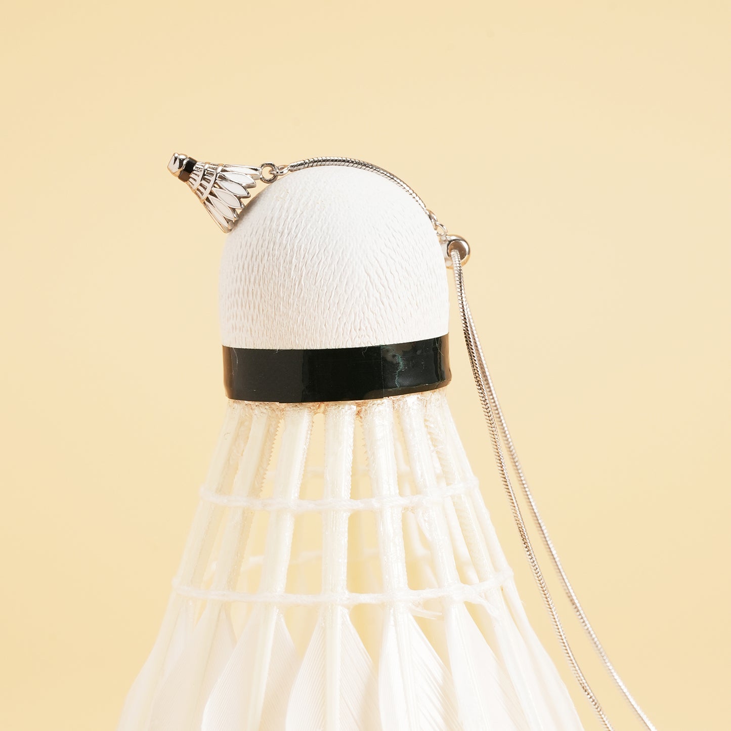 Men's Badminton Shuttlecock Pendant Necklace with Adjustable Snake Chain-HEBE