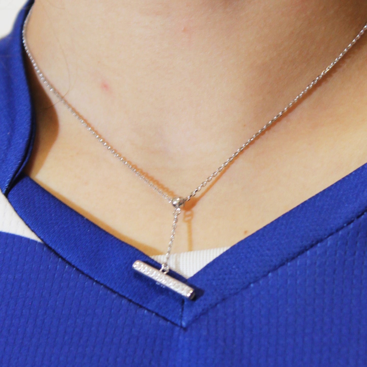 Women's Badminton Bucket Pendant Necklace with Adjustable Cross Chain-HEBE