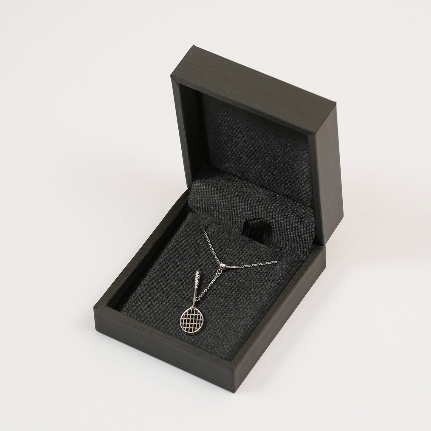 Women's Badminton Racquet Pendant Necklace with Adjustable Cross Chain-HEBE