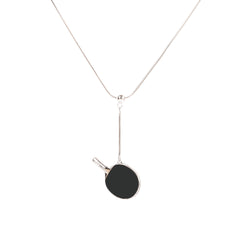 Men's Table Tennis Pendant Necklace with Adjustable Snake Chain-HEBE