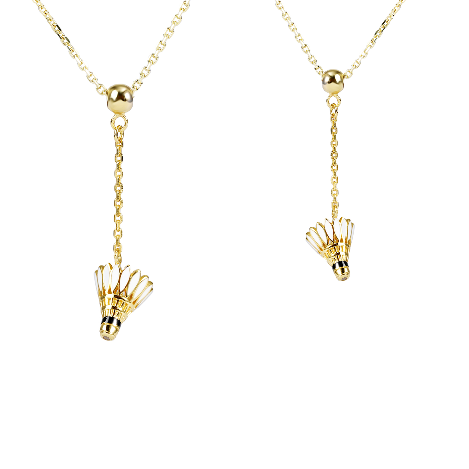 Doubles Partner Matching Badminton Necklace Set