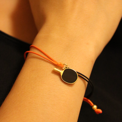 Table Tennis Pendant Bracelet with Adjustable Rope Knot - HEBE