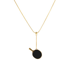Men's Table Tennis Pendant Necklace with Adjustable Snake Chain-HEBE